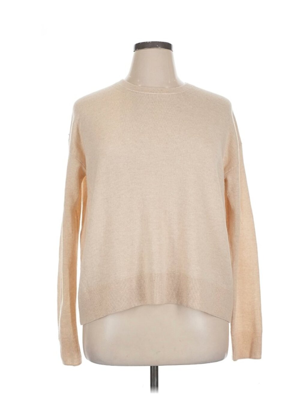 Vince Wool Cashmere Sweater Cream Oatmeal Crewneck Pullover L